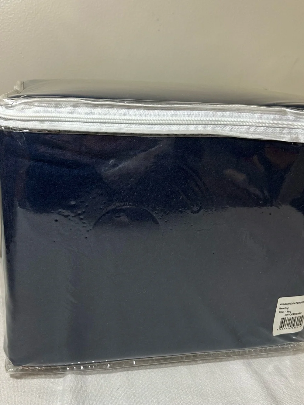 King flannel sheets Dark blue Velvety texture
